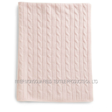 Cable Knit Cashmere Throw